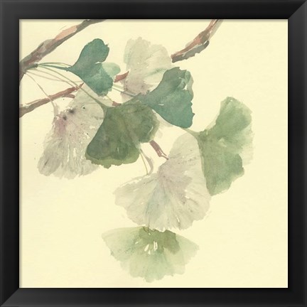 Framed Gingko Leaves I Print