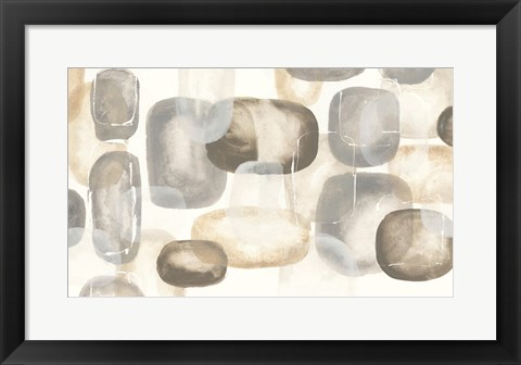 Framed Neutral Stones V Print