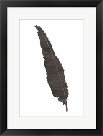 Framed Black Feather VI Print