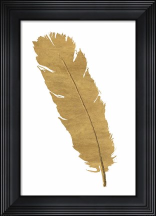 Framed Pure Gold Feather V Print