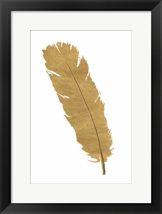 Framed Pure Gold Feather V Print