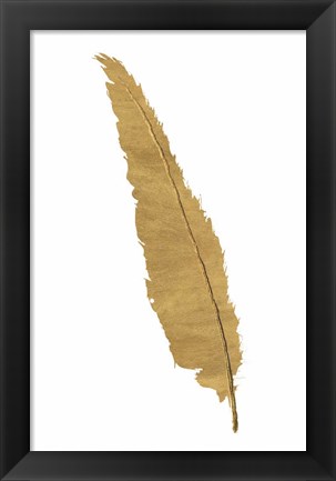 Framed Pure Gold Feather VI Print