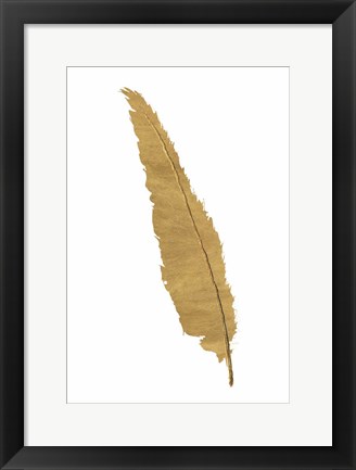 Framed Pure Gold Feather VI Print