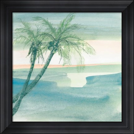 Framed Peaceful Dusk I Tropical Print