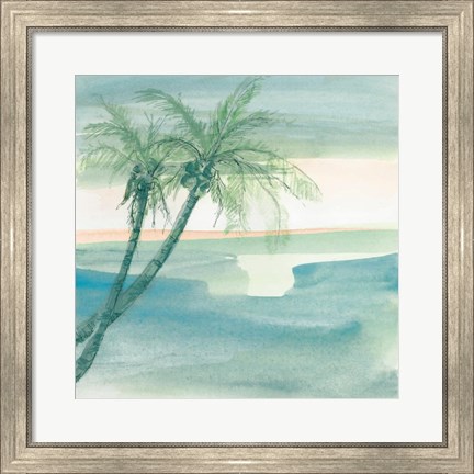 Framed Peaceful Dusk I Tropical Print