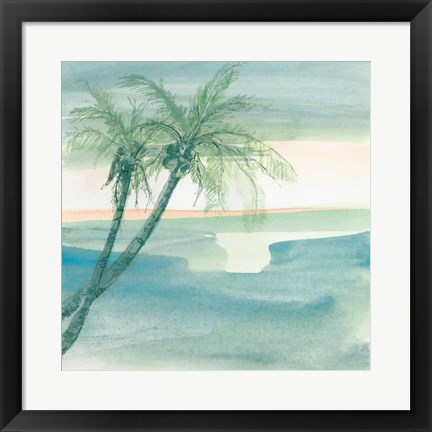 Framed Peaceful Dusk I Tropical Print