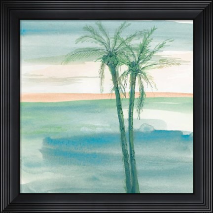 Framed Peaceful Dusk II Tropical Print