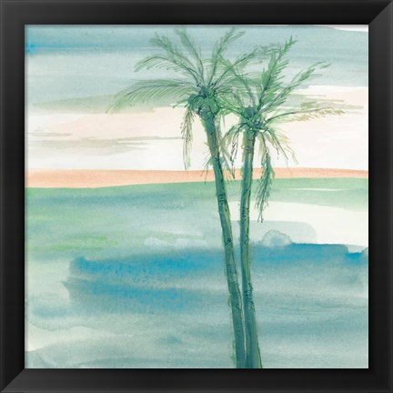 Framed Peaceful Dusk II Tropical Print
