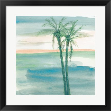 Framed Peaceful Dusk II Tropical Print