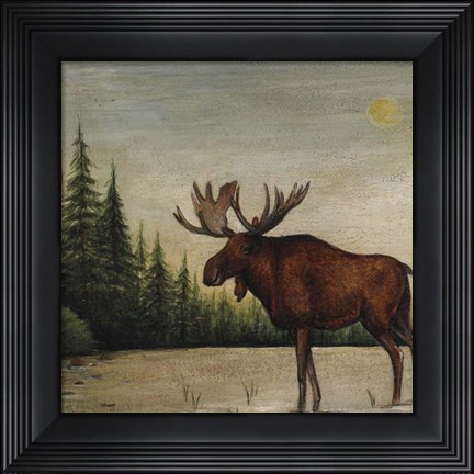 Framed North Woods Moose II Print