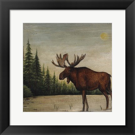 Framed North Woods Moose II Print