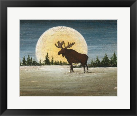 Framed North Woods Moose Crop Print