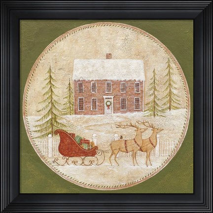 Framed Santas Sleigh Print