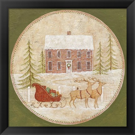 Framed Santas Sleigh Print