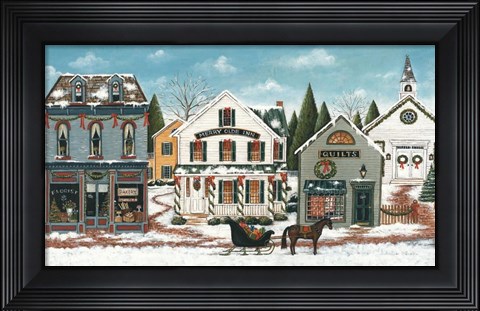 Framed Christmas Village I Print