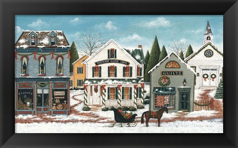 Framed Christmas Village I Print