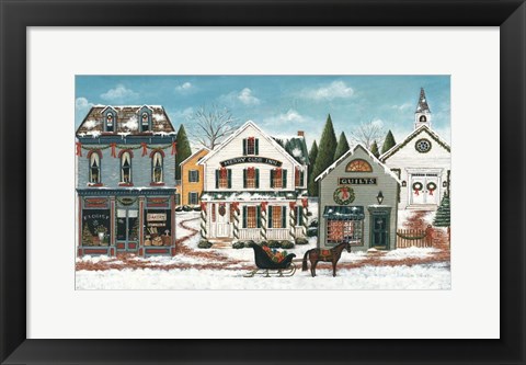 Framed Christmas Village I Print