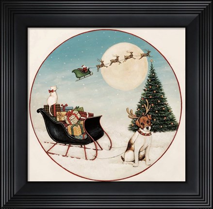 Framed Merry Lil Sleigh Print