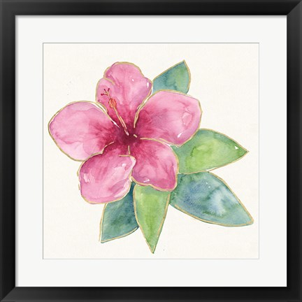 Framed Tropical Fun Flowers III Print