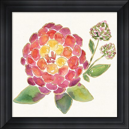 Framed Tropical Fun Flowers II Print
