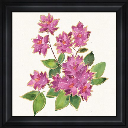 Framed Tropical Fun Flowers IV Print