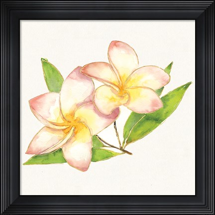 Framed Tropical Fun Flowers I Print