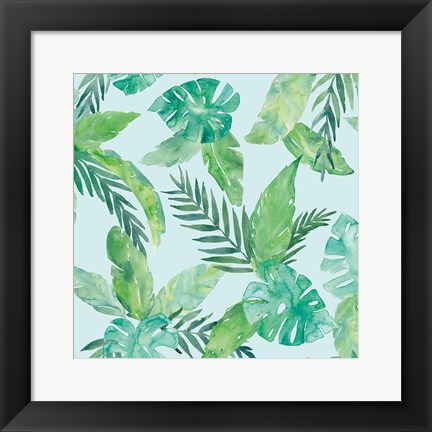 Framed Tropical Fun Pattern VIII Print