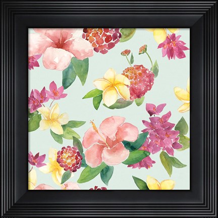 Framed Tropical Fun Pattern VI Print