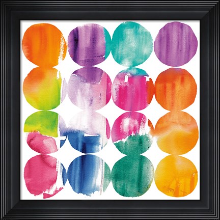 Framed Spring Dots Crop with White Border Print
