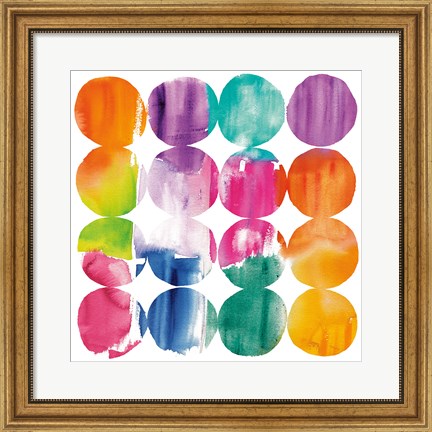 Framed Spring Dots Crop with White Border Print