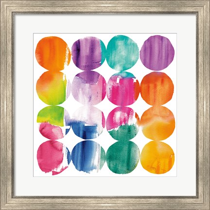 Framed Spring Dots Crop with White Border Print