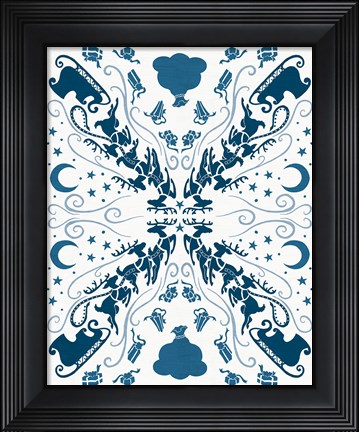 Framed Christmas Otomi II Print