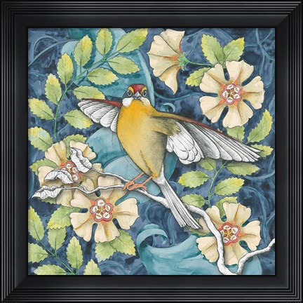 Framed Arts and Crafts Bird IV Print