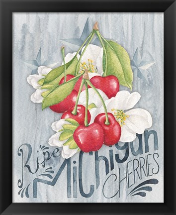 Framed American Berries III Print