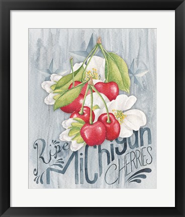Framed American Berries III Print