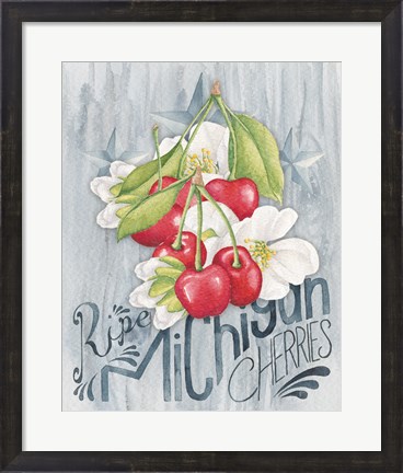 Framed American Berries III Print