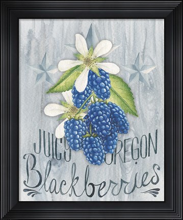 Framed American Berries IV Print