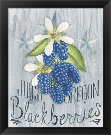 Framed American Berries IV Print