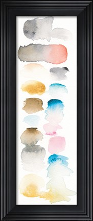 Framed Watercolor Swatch Panel I Bright Print