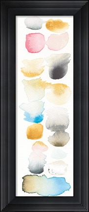 Framed Watercolor Swatch Panel II Bright Print