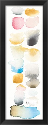 Framed Watercolor Swatch Panel II Bright Print