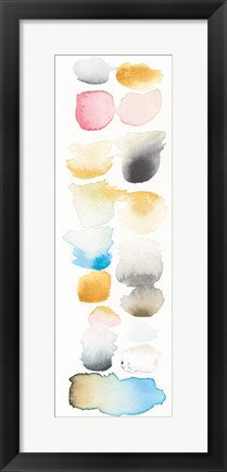 Framed Watercolor Swatch Panel II Bright Print