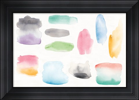 Framed Watercolor Swatch Element Print