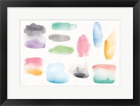 Framed Watercolor Swatch Element Print