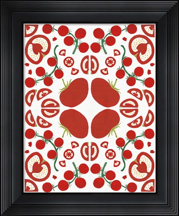 Framed Retro Tomato Otomi Print