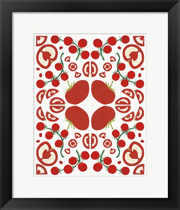 Framed Retro Tomato Otomi Print