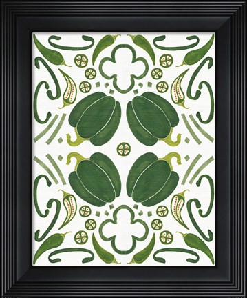 Framed Retro Pepper Otomi Print