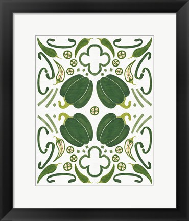 Framed Retro Pepper Otomi Print