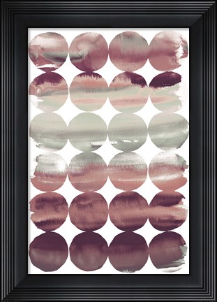 Framed Summer Dots Plum Print