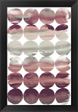 Framed Summer Dots Plum Print